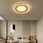 White Round LED Ceiling Light French Full Spectrum Ultra-Thin Flush Mount Light