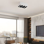 Rectangle Adjustable 6-Head Flush Mount Ceiling Lights Spotlight