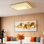 Flush Mount Ceiling LED Light Minimalist Luxury Crystal Lamp