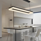 [Open-Box] Rectangular Frame 3 Step Dimming Dimmable with Remote Modern Chandelier
