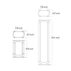 Square LED Garden Outdoor Bollard Light Minimalist Pathway Lighting