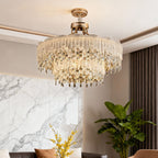 Glass Fringe Chandeliers French Luxury Crystal Ceiling Light