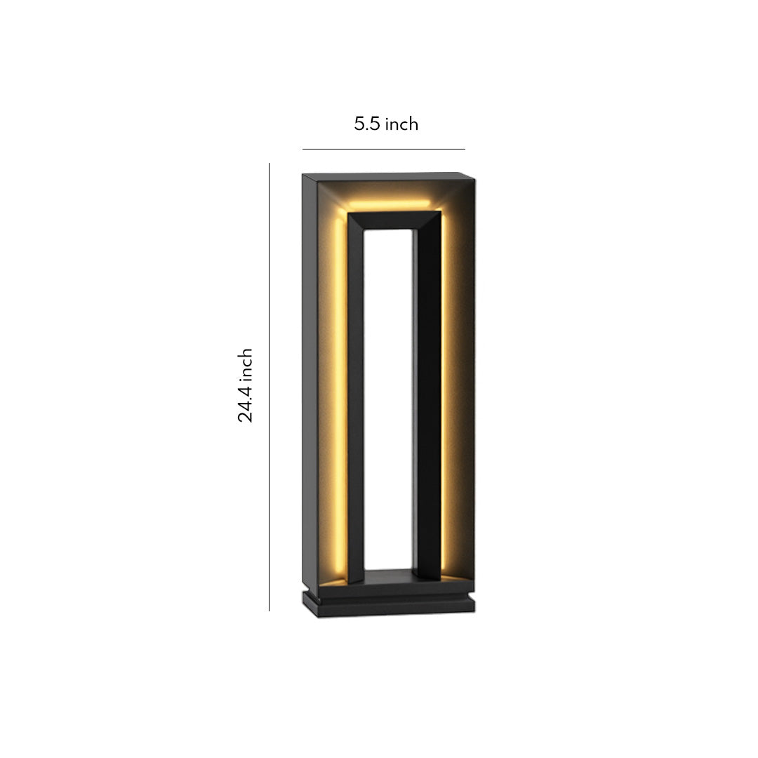 Lighted Bollards LED Outdoor Waterproof Square Light