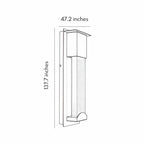 Rectangular Outdoor Wall Lights Minimalist Bubble Glass LED Light