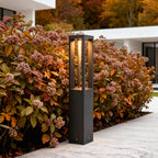 LED Bollard Garden Light Black Aluminum Garden Landscape Light