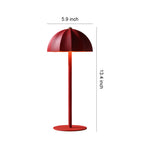Iron Table Lamps Minimalist Mushroom Cordless Rechargeable Metal Lamp