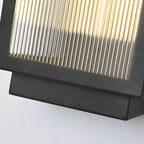 [Open-Box]Rectangular Strip Waterproof LED Black Modern Outdoor Wall Lights
