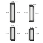 [Open-Box]Rectangular Strip Waterproof LED Black Modern Outdoor Wall Lights