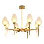 Glass Modern Chandelier Luxury Brass Minimalist Ceiling Light