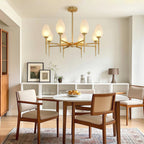 Glass Modern Chandelier Luxury Brass Minimalist Ceiling Light