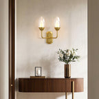Glass Wall Light Modern Luxury Full Copper Dual Head Lamp