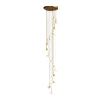 Staircase Chandelier Ideas Art Ceramic Flower Ceiling Light