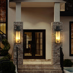 Black External Wall Lights Outdoor Courtyard Waterproof LED Light