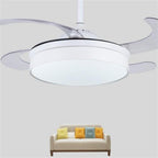 15/19-In Round Drum Shaped LED Nordic Retractable Ceiling Fan with Lights