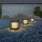 Modern Gate Pillar Lights Outdoor Waterproof Metal Lamp