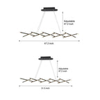 Retractable Strips Creative Dimmable with Remote Control LED Pendant Lights