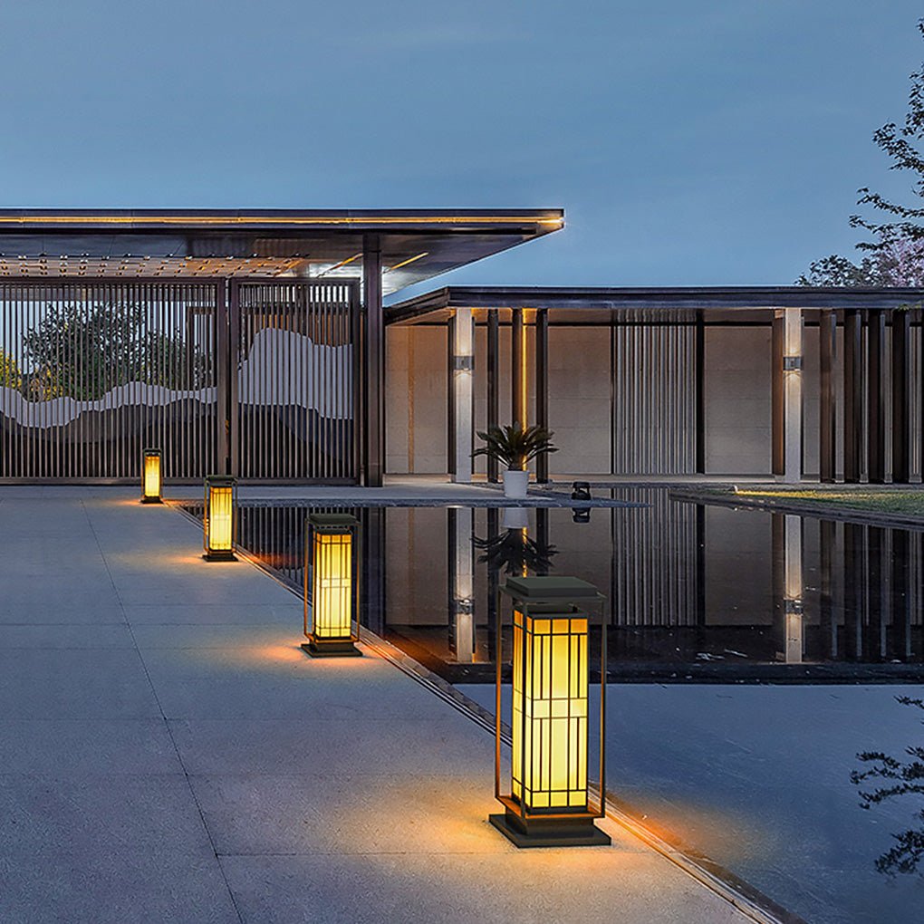 Asian Inspired Solar Path Lights Elegant Retro LED Decor for Outdoor Spaces