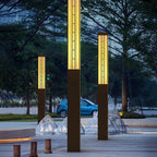 LED Marble Bollard Light Vintage Artistic Outdoor Light