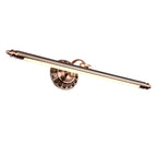 Retro Cylinder LED Bathroom Vanity Light with Flower Accents in Bronze Finish