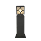 Elegant Solar-Powered Square Bollard Light Retro European Garden Lighting