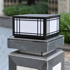Retro Grilles Waterproof LED  Fence Post Lights with Remote