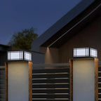 Retro Grilles Waterproof LED  Fence Post Lights with Remote