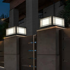 Square Pillar Light Vintage Grille Waterproof LED Light