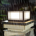 Retro Grilles Waterproof LED  Fence Post Lights with Remote