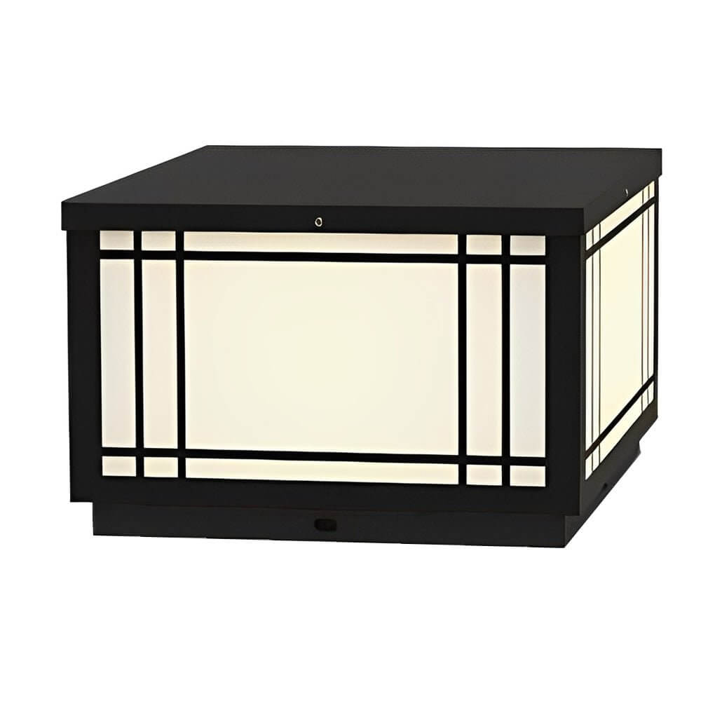 Retro Grilles Waterproof LED  Fence Post Lights with Remote