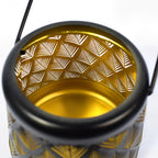 Retro Iron Mesh Solar Lanterns 2PCS LED Outdoor Hanging Lights