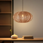 Retro Lantern Hemp Ropes Hardware Japanese Wabi-Sabi Style Chandelier