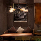 Retro Nostalgic Creative Personality Industrial Ceiling Fan Chandelier for Cafe Restaurant