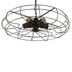 Retro Nostalgic Creative Personality Industrial Ceiling Fan Chandelier for Cafe Restaurant