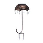 Retro Umbrella Solar Lights Colorful, Iron-Crafted Outdoor Pathway Lighting