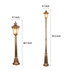 Retro Waterproof Aluminum LED Elegant Bronze European-Style Street Lights