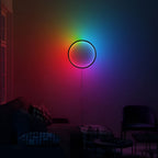 RGB LED Ring Well Light Modern Black Decorative Light