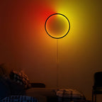 RGB LED Ring Well Light Modern Black Decorative Light
