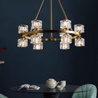 Circles Spotlights Industrial Brass Chandeliers LED Ceiling Light