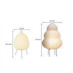 Rice Paper Table Lamps Minimalist Wabi-Sabi Design Light
