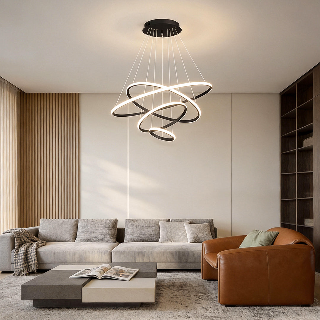 Ring LED Chandelier Modern Unique Metal Ceiling Light