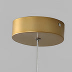 Ring Staircase Pendant Light Gold LED Ceiling Light