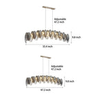Romantic Creative Feathers Glass Three Step Dimming Modern Chandelier