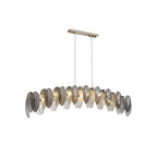 Romantic Creative Feathers Glass Three Step Dimming Modern Chandelier