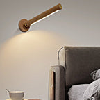 Rotation Wood LED Portable Magnetic USB Touch Night Light