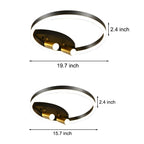 Round 3 Step Dimming LED Creative Modern Ceiling Lights with 2 Spotlights
