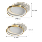 Round Acrylic Creative LED Three Step Dimming Modern Ceiling Lights Fixture