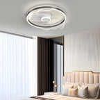 Round Acrylic Waves Decor LED Three Step Dimming Modern Ceiling Fan with Lights