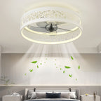 Round Ceiling Fan with Light Nordic Ultra Thin Integrated Fan Light