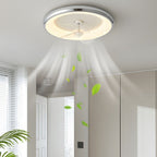 Round Ceiling Fan with Light Remote‑controlled 3‑blade Light