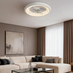 Round Ceiling Fan with Light Remote‑controlled 3‑blade Light